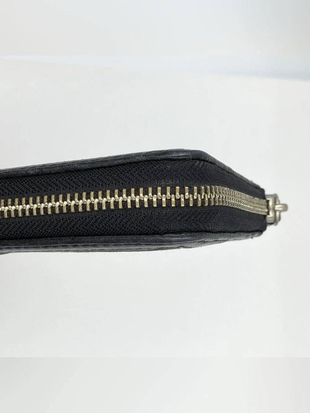 Coach Signature Wallet Black Jacquard C Logo Canvas Leather Zip Around Organizer